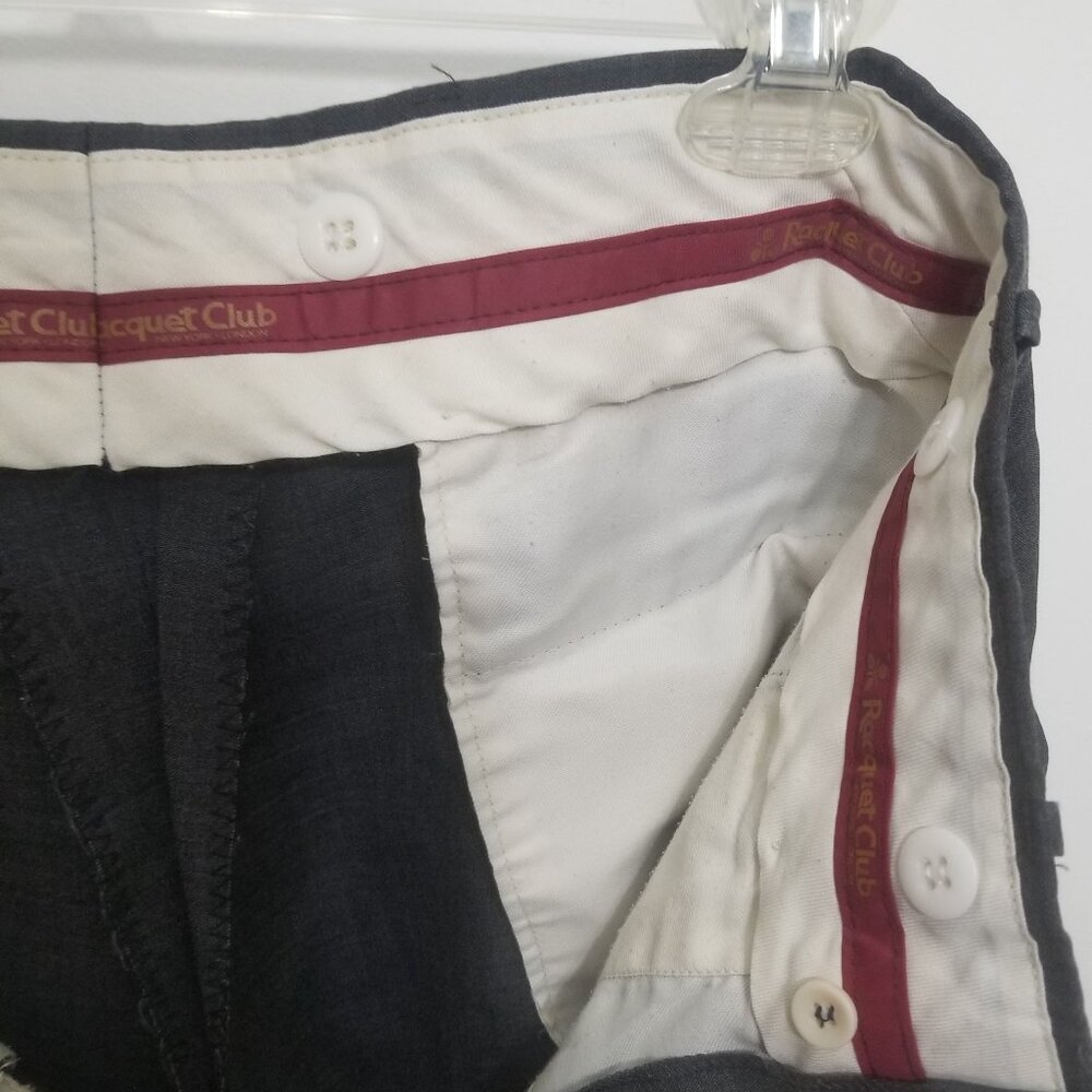 luxurious gray Racquet Club men's dress pants - Picture 7 of 9
